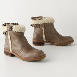 Anthropologie Petite Chou Booties Size 5.5 Shearling Boots By Miss Albright NIB